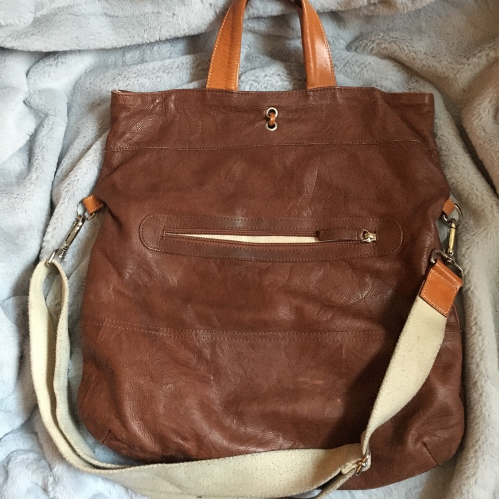 Leather Tote/Satchel - Picture 2 of 5